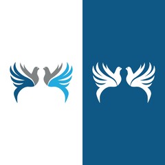 Dove bird logo vector design