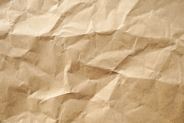 Brown crumple paper texture can be use as background
