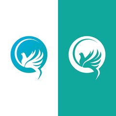 Dove bird logo vector design