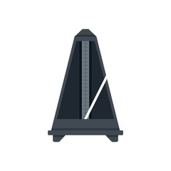 Classic metronome icon flat isolated vector