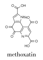 Methoxatin redox cofactor molecule. Skeletal formula.