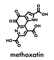 Fototapeta premium Methoxatin redox cofactor molecule. Skeletal formula.