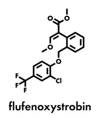 Flufenoxystrobin fungicide molecule. Skeletal formula.