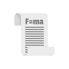 Newtons force icon flat isolated vector