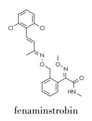 Fenaminstrobin fungicide molecule. Skeletal formula.