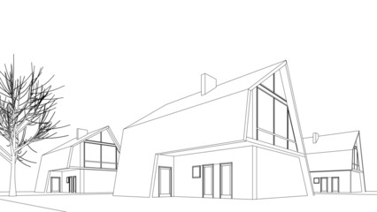 sketch of house