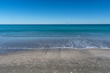 Fototapeta na wymiar Shell Beach, San Antonio East Harbor, Rio Negro, Patagonia Argentina.
