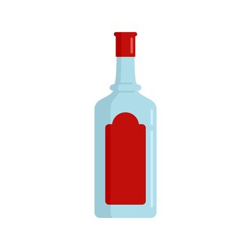 Sweden vodka bottle icon flat isolated vector