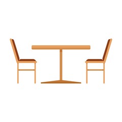 France street cafe furniture icon flat isolated vector