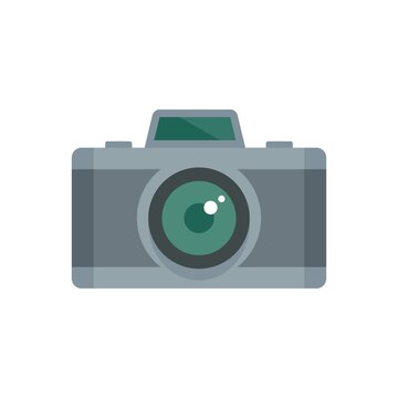 French photo camera icon flat isolated vector