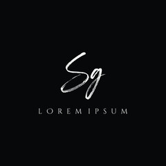 Letter SG luxury logo design vector