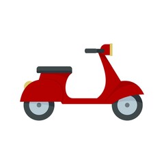 French retro scooter icon flat isolated vector