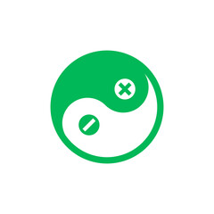 yin yang logo vector concept