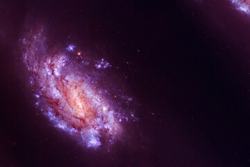 Obraz na płótnie Canvas Pink space nebula. Elements of this image furnished by NASA