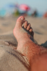 feet in the sand