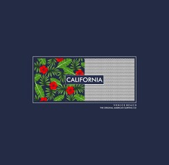 Los Angeles, California,Venice Beach typography for t-shirt print , vector illustration