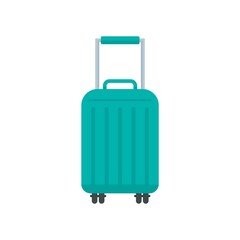 Cruise travel bag icon flat isolated vector