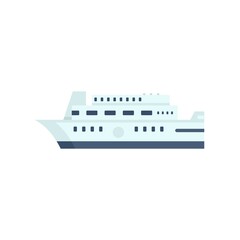Old cruise icon flat isolated vector