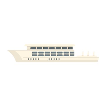Wood cruise icon flat isolated vector