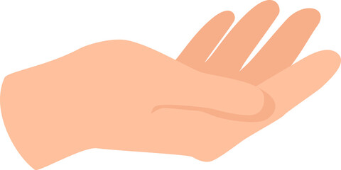 Hand gesture, asking for help or begging. Vector gesture help isolated, illustration sign charity