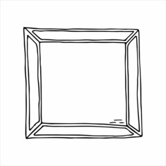 Hand drawn doodle style frame