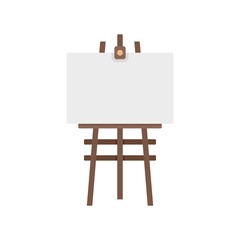 Frame easel icon flat isolated vector