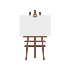 Frame easel icon flat isolated vector