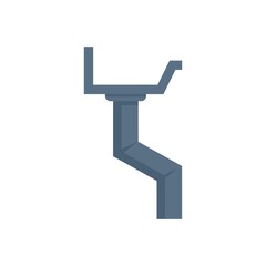 Iron gutter icon flat isolated vector