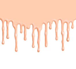 a line of caramel smudges trickling down