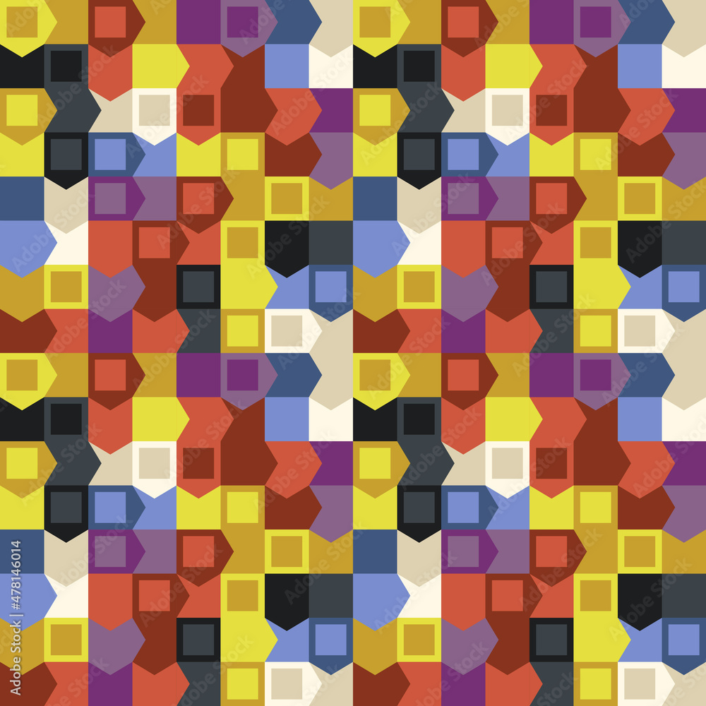 Poster multicolor tiles. abstraction colorful and seamless with mosaic and bright tiles.