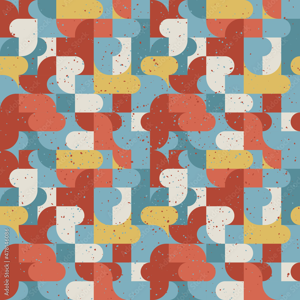 Aufkleber decor geometry from various applique elements. vector pattern of round multicolored elements.