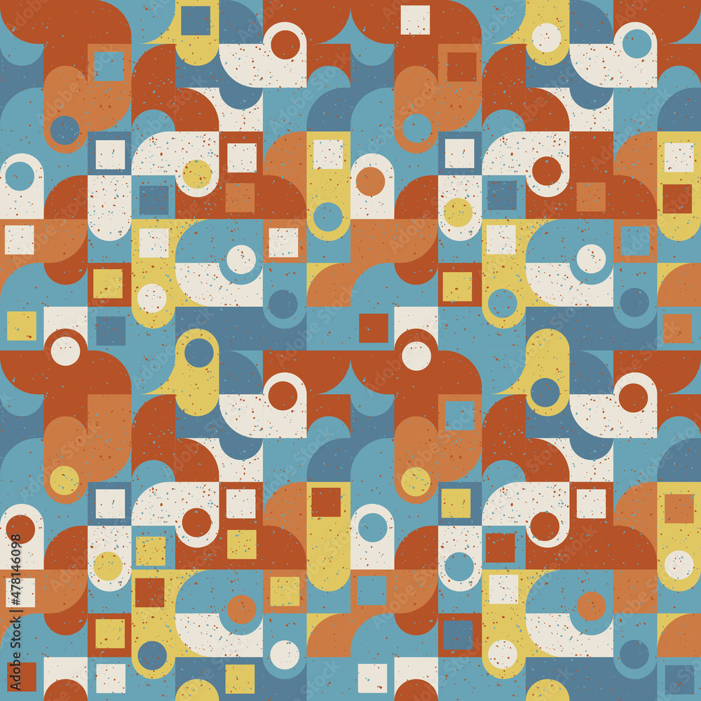 Aufkleber mosaic construction in different colors. decor geometry from various applique elements. vector decor