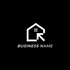 design logo combine home and arrow