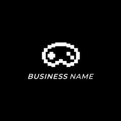 design logo gamepad and pixel
