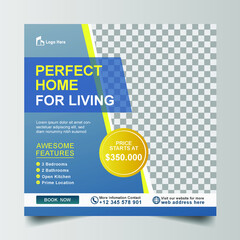 Obraz premium home sale banner for social meda post template 