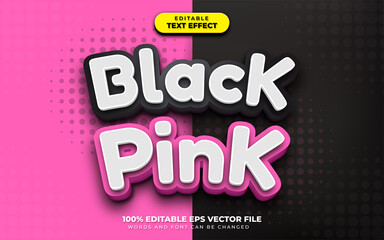 Black Pink Text Effect Style