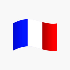 France Waving Flag vector illustration