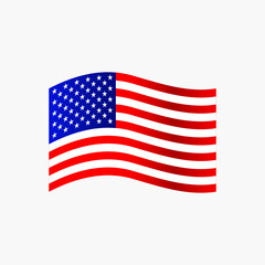 USA Waving Flag vector illustration