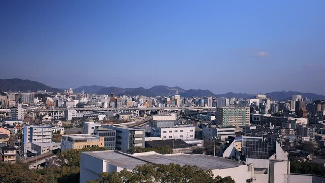 手柄山からの姫路城下町
