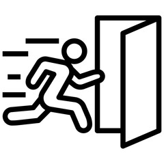 fire exit outline icon
