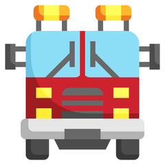 Obraz premium FIRE TRUCK flat icon