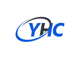 YHC letter creative modern elegant swoosh logo design