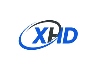 XHD letter creative modern elegant swoosh logo design
