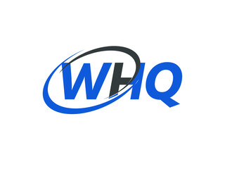 WHQ letter creative modern elegant swoosh logo design