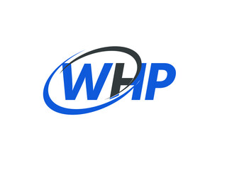 WHP letter creative modern elegant swoosh logo design