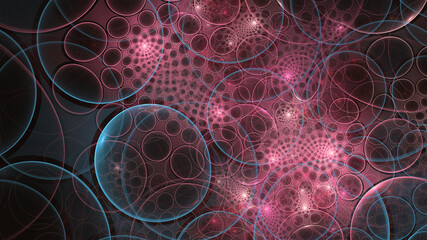 Beautiful abstract background for art projects, cards, business, posters. 3D illustration, computer-generated fractal