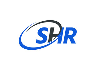 SHR letter creative modern elegant swoosh logo design