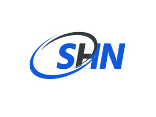 SHN letter creative modern elegant swoosh logo design