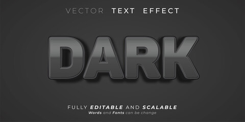Dark Text effect, Editable 3d style text tittle