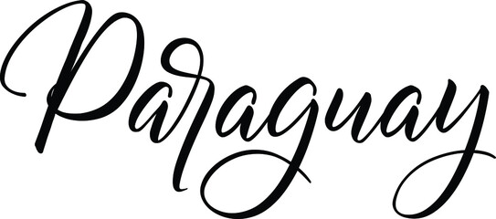 Paraguay Stylish Cursive Alphabetical Text idiom